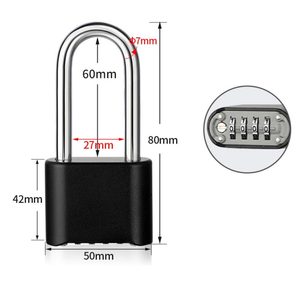 Waterproof Number Combination Padlock Safe Anti-theft Lock Practical 4-Digit Password Lock Toolbox