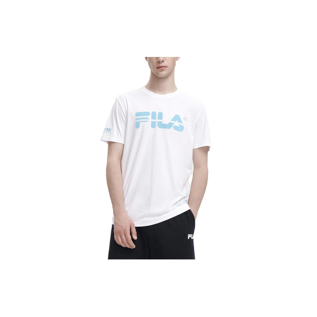 Fila Футболки Мужские Белые С Круглым Вырезом Умеренный Прямой Крой F11M329101FWT