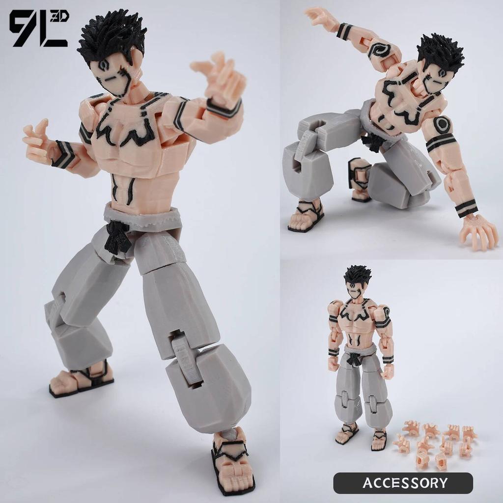 9L 3D Фигурка Jujutsu Kaisen Титан 13 Аниме Годжо Черный Наряд Модель Счастливый 13 Модель Макет 13 Аниме Многосуставные Подвижные Игрушки
