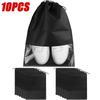 10pcs Shoes Storage Bag Closet Organizer Non-woven Travel Portable Bag Waterproof Pocket Clothing Classified Hanging Bag