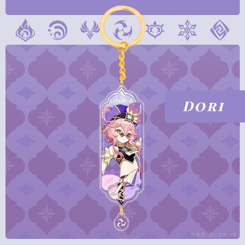 Genshin Impact Акриловый Двусторонний Брелок Мультяшные Брелоки
