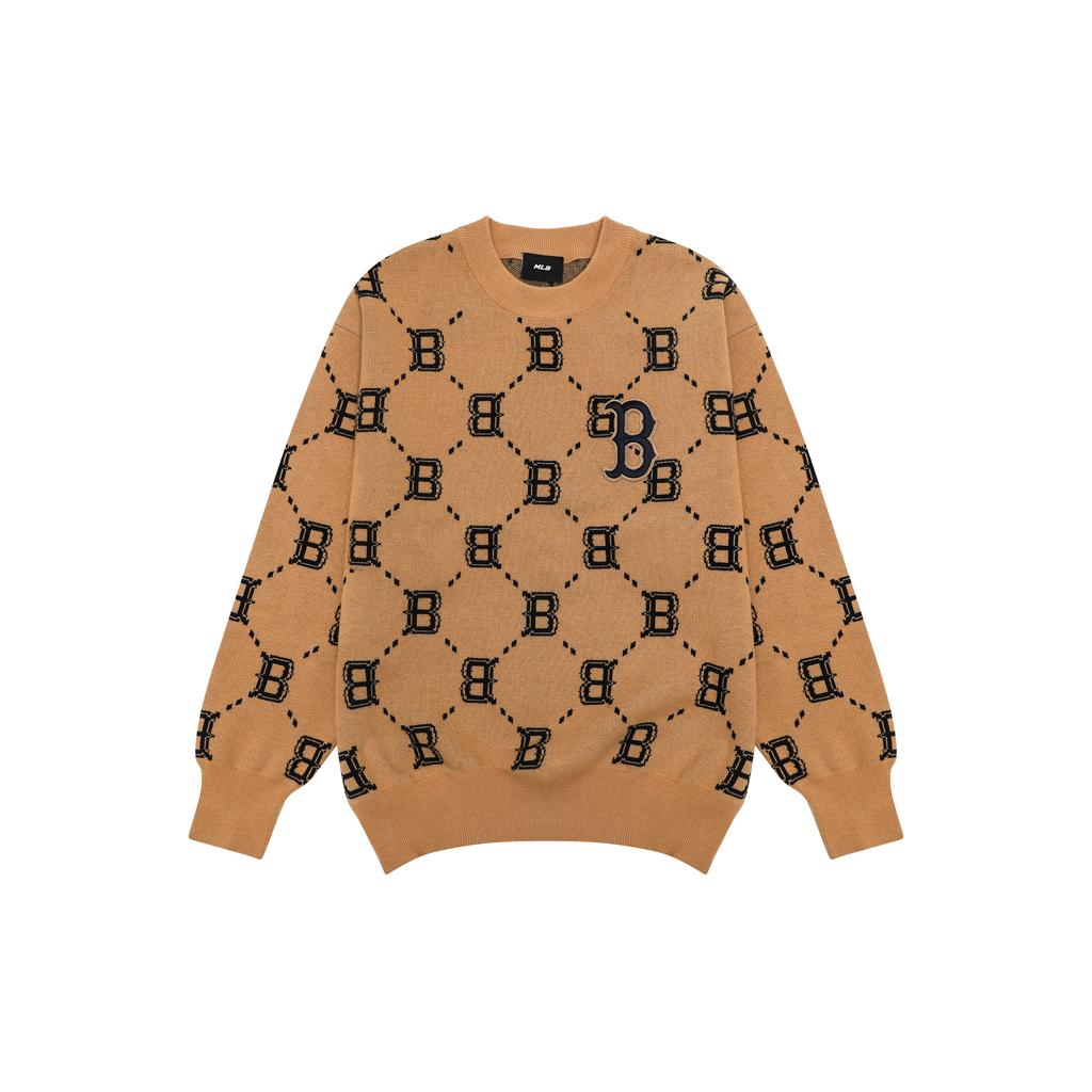 Новые свитеры MLB Old Flower Унисекс Бежевый Желтый 3AKPM0226-43BGS