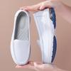Women Soft Loafers Slip On Casual Elegant Summer Sneakers Breathable Leather Thick Sole Shoes