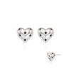 Silver Heart Cubic Earrings Sc24D05E