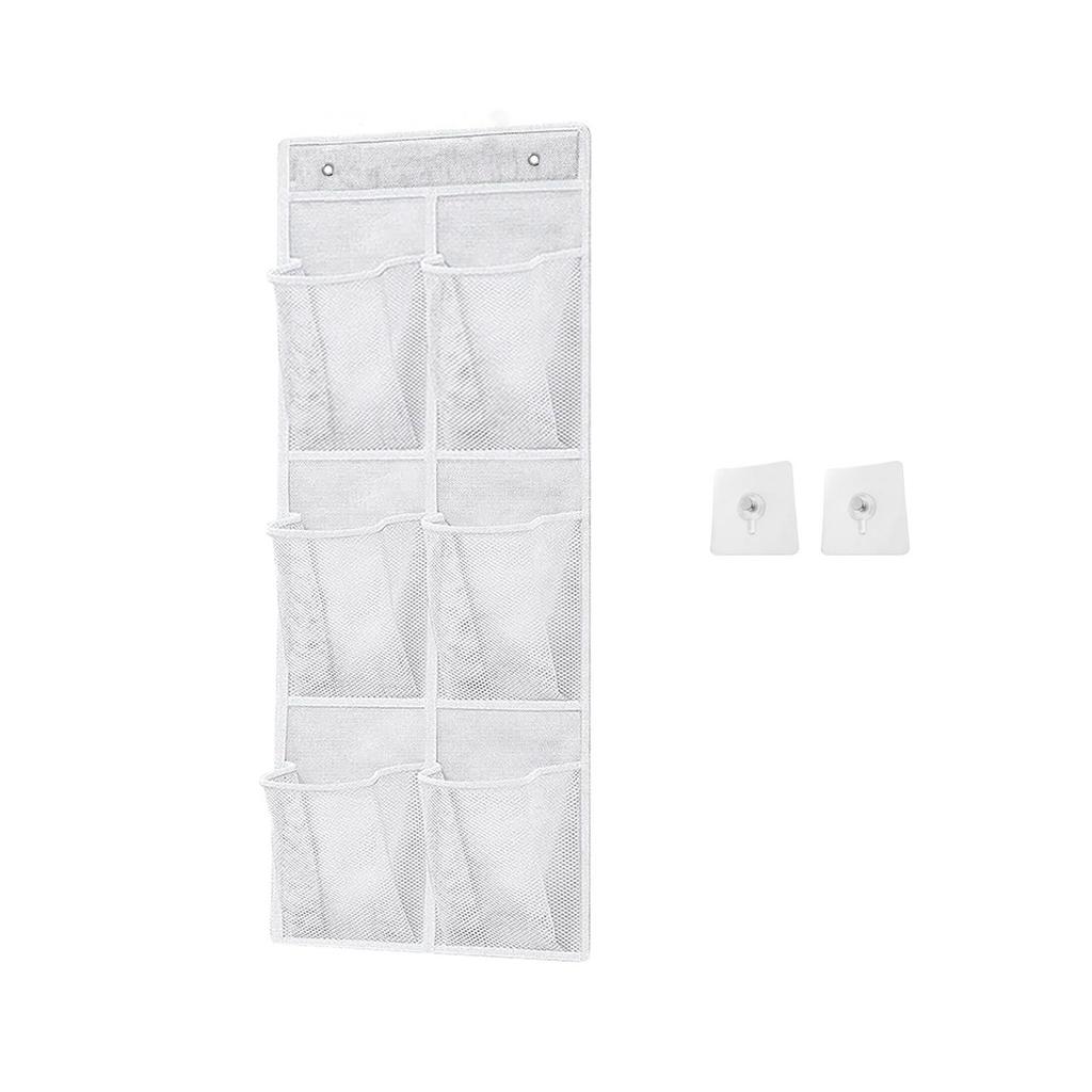 Экономящая пространство сумка с 6 отделениями, эффективное хранение в ванной комнате с 6 карманами из нетканого материала, подвесные органайзеры