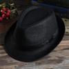 Simple Women Ribbon Decoration Wide Brim Men Beach Hats Fedoras Weave Shade Sun Caps Straw Hat