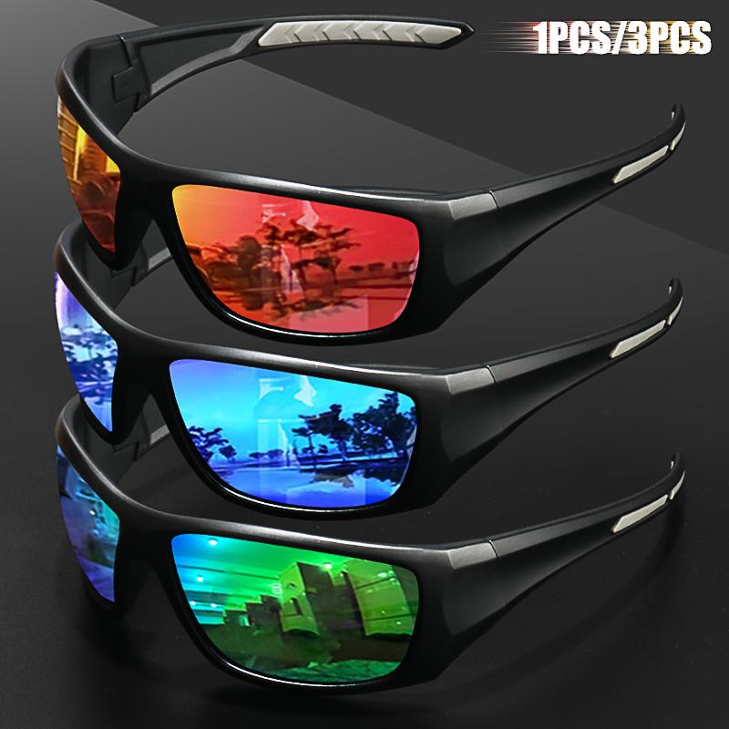 1pc/3pc Unisex Polarized Sports Sunglasses - Indestructible Frame UV400 Protection Ideal for Cycling Fishing Running 7