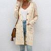 Women's Knitted Sweater Autumn Winter Long Twists Sweaters Loose Casual Cardigan