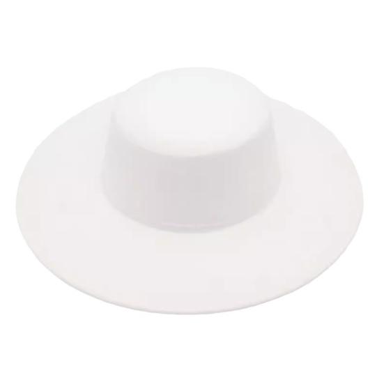 Женская шляпа Yousheng Retro с большими широкими полями, фетровая шляпа в стиле фетровой шляпы с плоским верхом, однотонная, для свадьбы, выпускного, вечеринки, поездок на работу