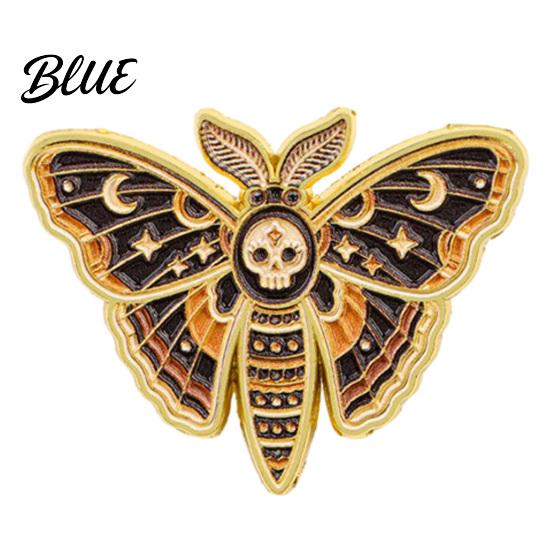 Vintage Insect Jewelry Enamel Moth Brooch Cartoon Alloy Lapel Pin Men Artistic Badge Women Accessories for Suit Dress Coat Scarf Retro Clothing