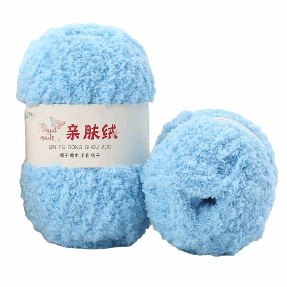 50g Set Coral Velvet Yarn 3 Strands Crochet Yarn Chenille Wool Chenille Yarn Crochet DIY