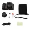 Digital Camera Black 64MP 4K 3in IPS Screen 18X Zoom Beauty Filter Autofocus with Wide Angle Lens
