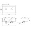 Granite Double Basin Sink in Gray