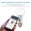 Сканирование QR-кода Homekit Подключение Wi-Fi Умная лампочка RGB E27 9 Вт Светодиодная лампа Управление приложением Work Apple Home Kit Siri Alexa Google Home