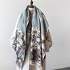 Luxury Design Floral Autumn Winter Cashmere Scarves High Quality Women Thicken Wrap Shawl Ladies Wool Pashmina Scarf Female