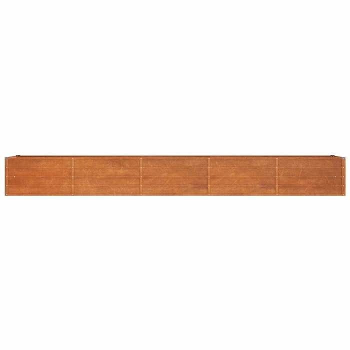 Lit surélevé de jardin - Maison Exclusive - Acier Corten - 400 x 80 x 45 cm - Couleur rouillée