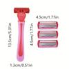 1 Set Manual Women's Body Bikini Hair Removal Safety Razor 6-layer Stainless Steel Shaver Body Hair Trimming