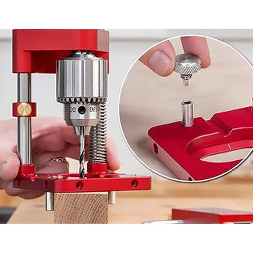 Drill Locator Hole Drill Guide Dowel Jig Convenient Labor Saving Plastic Steel Woodworking Drilling Template Guide Tool for Home