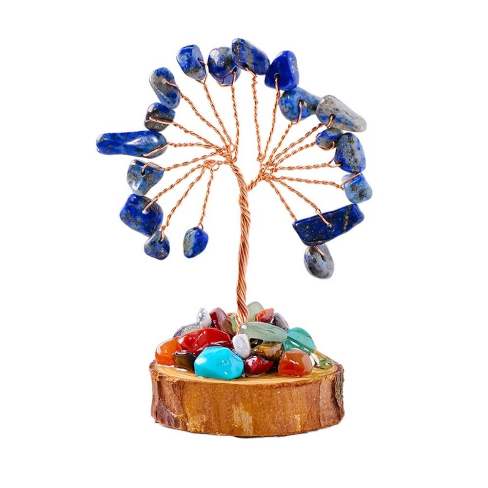Copper Wire Crystal Wishing Tree Positive Energy Crystal Decorative Trees Desk