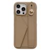 For iPhone 14 Pro Case with Card Slot Wristband Kickstand PU Leather+PET Phone Cover