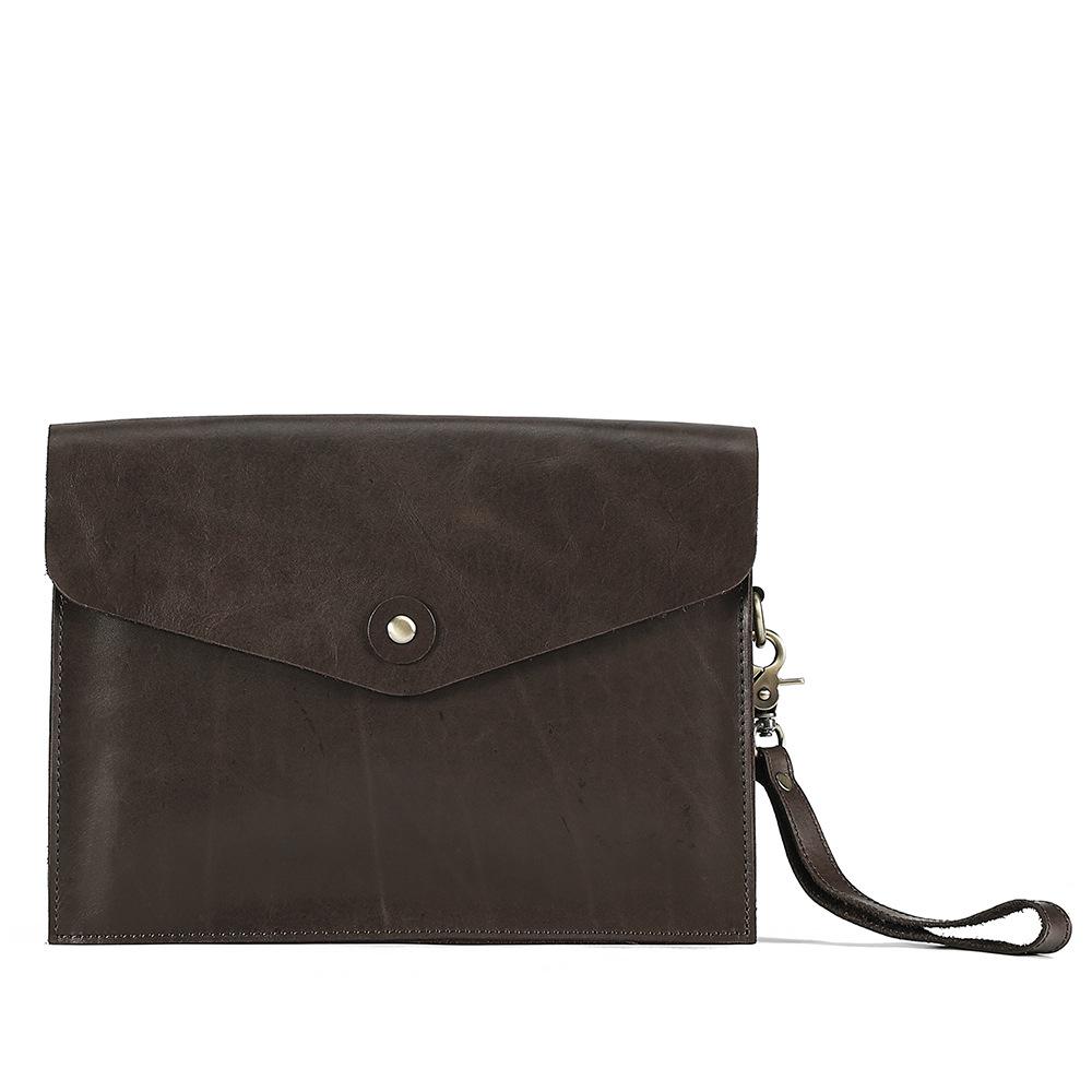 Women's Genuine Leather Flap Messenger Bag - Large Capacity, Vegetable Tanned, Single Shoulder Crossbody Clutch