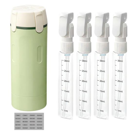 1/2 Набора 120 мл 4-в-1 Дорожная Бутылка Герметичная Многоразовый Диспенсер для Лосьона, Кондиционера, Крема, Шампуня Портативный Многоразовый Пустой Контейнер для Туалетных Принадлежностей