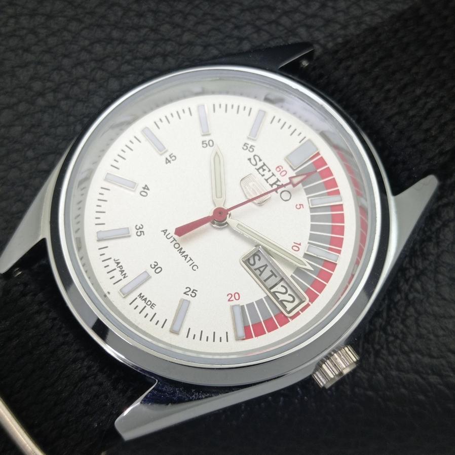 ВОССТАНОВЛЕННЫЕ ВИНТАЖНЫЕ МУЖСКИЕ ЧАСЫ SEIKO 5 AUTOMATIC JAPAN D/D WHITE 528-a277005-12