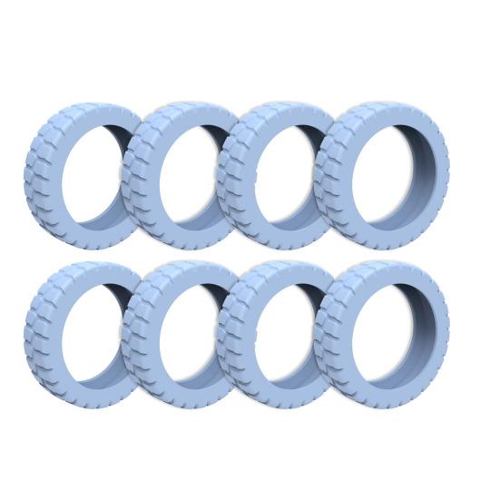 8Pcs Silicone Luggage Wheel Cover Scratch-Free Noise Reduction 8-Spinner Wheel Carry-on Suitcase Caster Protector Cover Travel Luggage Accessories