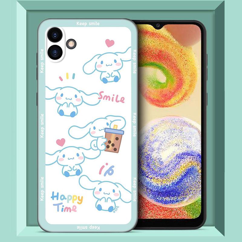 Kawaii Cinnamoroll черный силиконовый чехол для телефона Samsung Galaxy A01 A03 Core A04 E A02 A05 A10 A20 A21 A30 A50 S A6 A8 Plus A7