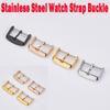 Stainless Steel Watch Strap Buckle Silver Gold Black Polished Metal Watchband Pin Clasp 10mm 12mm 14mm 16mm 16mm 18mm 20mm 22mm 24mm Accessories
