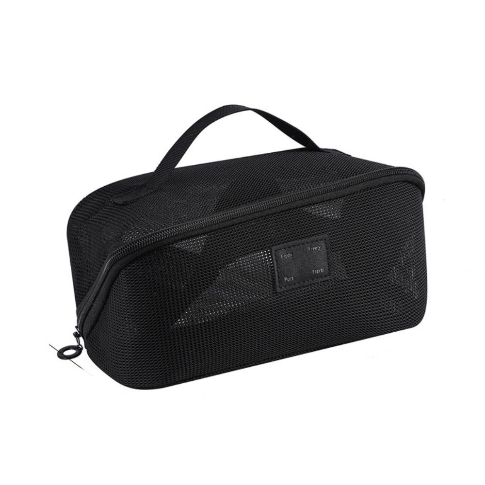 Square Transparent Mesh Cosmetic Bag Lightweight Storage Toiletry Bag  Camping