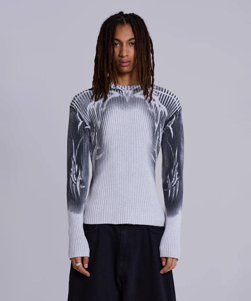 Jeidideuleondeon (M) Tattoo Spray Knit Jumper Multi