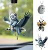 Christmas Acrylic Cats Car Pendant with Lanyard Cute Cat Decoration Backpack Keychain Hanging Ornament for Car Mirror