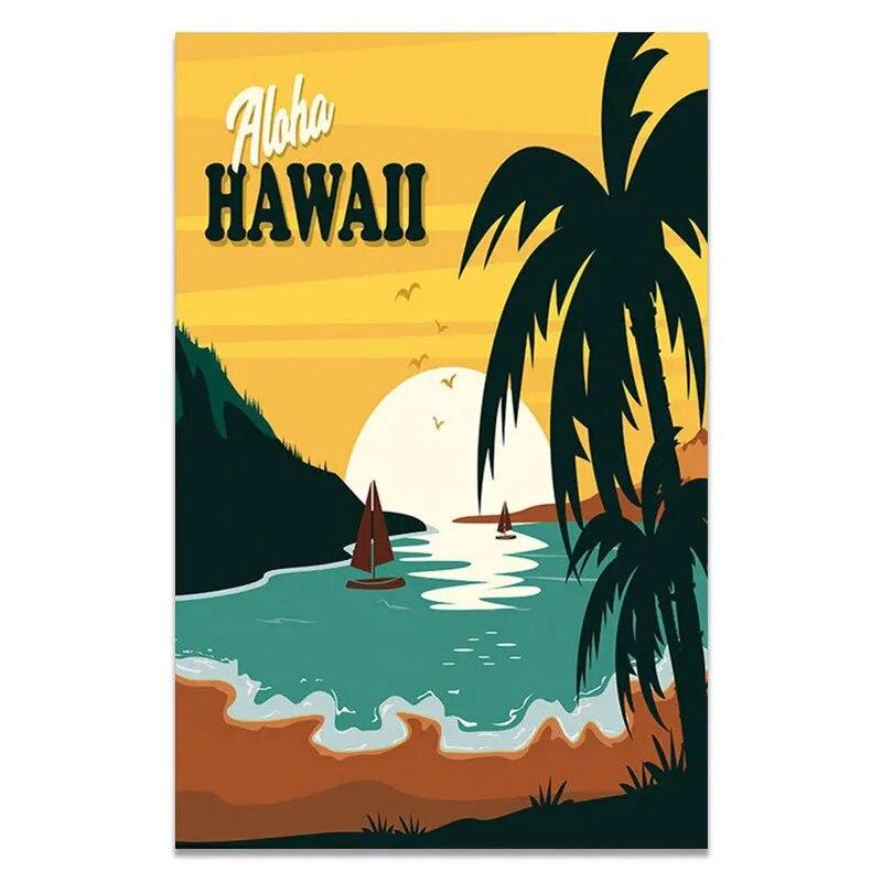 Travel City Vintage Poster Metal Tin Signs New York Paris Tokyo Landscape Retro Plaque Metal Plate Wall Art Decor for Bar Home