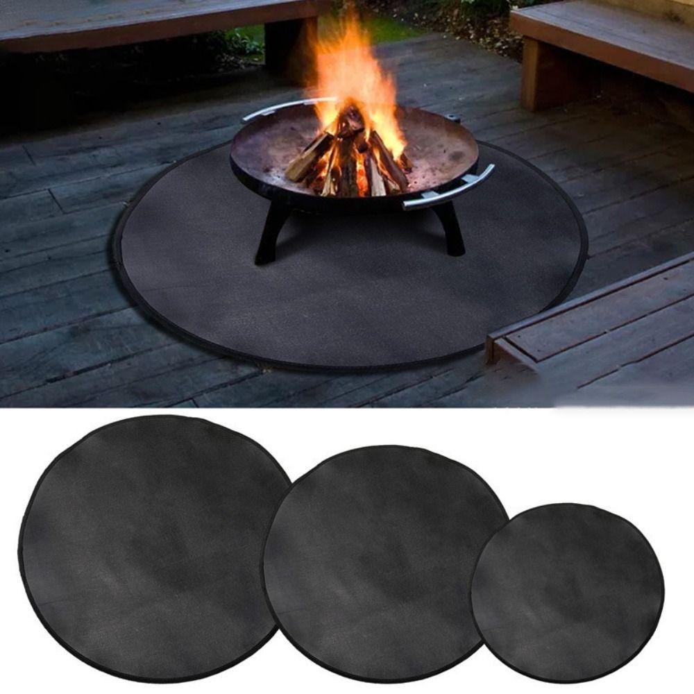 Heat-proof Fireplace/Fire Pit Pad Oil-proof Flame Retardant Mat Camping Fireproof Cloth BBQ Grill