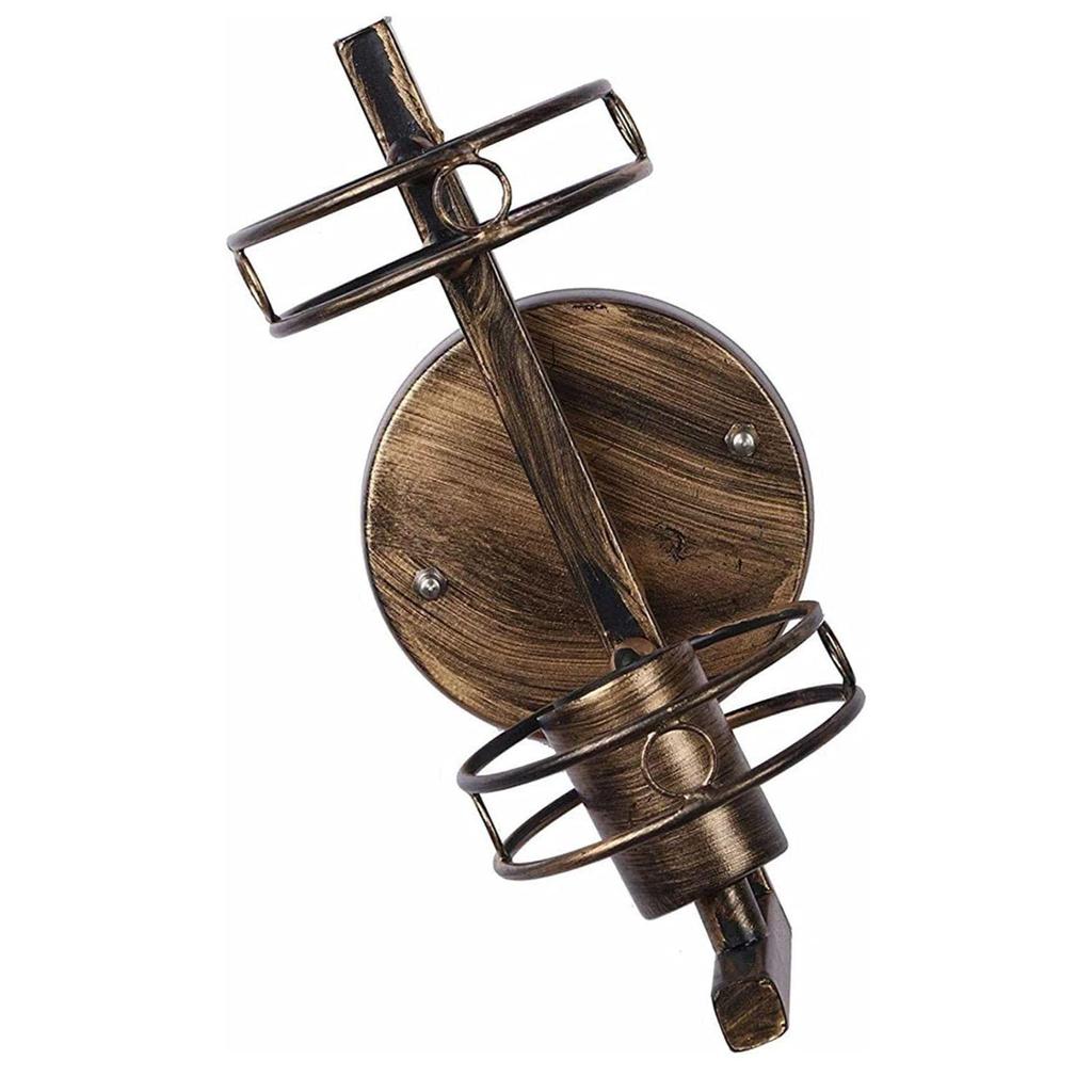 Металлический настенный бра Антикварная лампа в виде винной бутылки | Настенный светильник в винтажном стиле | Настенный светильник для украшения дома, бара и ресторана (Пакет из 4)