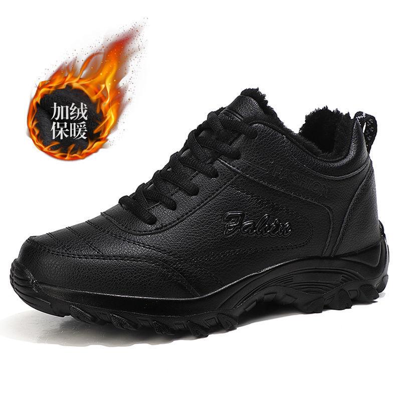 Женские кроссовки осень-зима роскошные удобные мягкие подошвы повседневные туфли легкие нескользящие водонепроницаемые туфли для мам из вулканизированной кожи