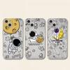 Чехол с милым мультяшным астронавтом для iPhone 14 11 12 Pro 13 Pro Max XR XS X 6s 7 8 Plus SE 2020 13 Mini Роскошный противоударный прозрачный чехол