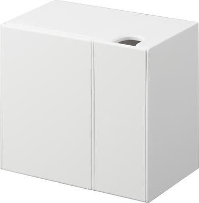 Yamazaki Настенный Держатель для Туалетного Ершика с Ершиком W16.2×D10–18.5×H15см Tower Плавающее Хранение Белый Легкий Доступ