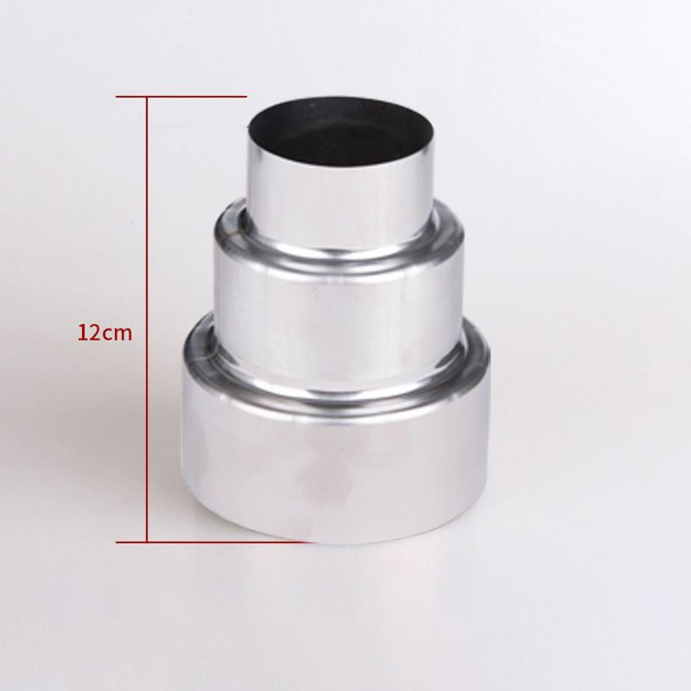 Stainless Steel Flue Exhaust Pipe Reducing Joint Chimney Adaptor Stove Pipe Universal Household Ventilation Multiple Sizes