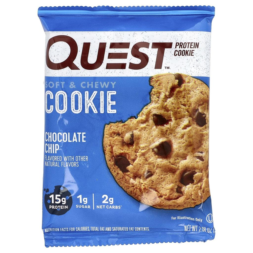 Protein Cookie, Chocolate Chip, 12 Pieces, 59G (2.08Oz) Each
