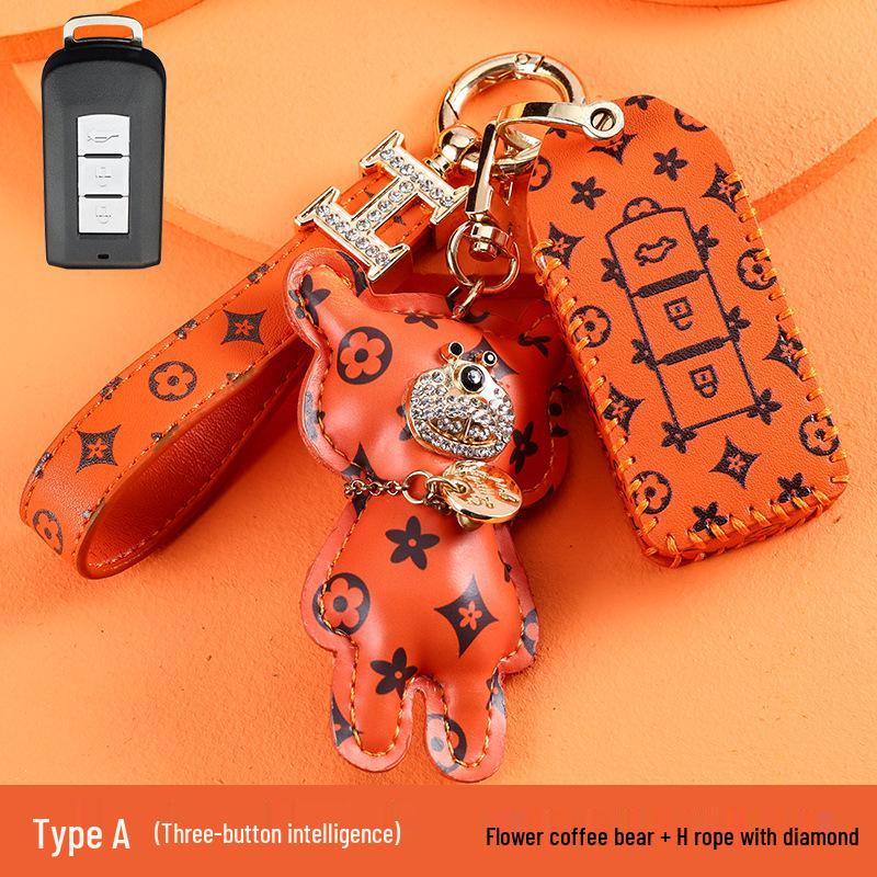 Высококлассный чехол для ключей для Mitsubishi Outlander, ASX, Eclipse Cross и Pajero Sport.