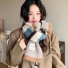 Thickened Knitted Stripe Scarf Korean Style Women Winter Scarves Multicolor Cashmere Shawl  Female
