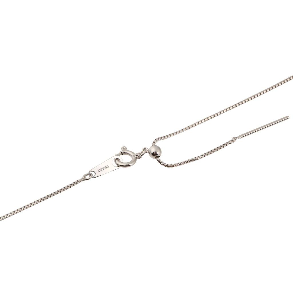 Ожерелье из белого золота K18WG с венецианской цепочкой, регулирующей ширину [Fairy Kallet] (Слайд 0,7мм 45см)