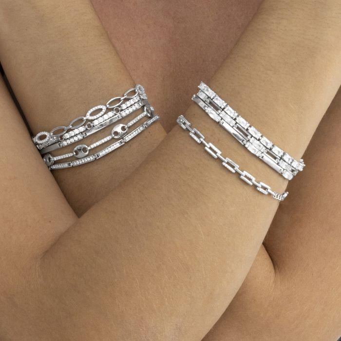 Bracelet - Luxenter - Myrio - Argent 925 - Zirconium - 16 Cm + 3 Cm De Rallonge