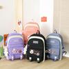 Four-Piece Backpack Set Junior High School Students' Lightweight Schoolbag Women's Large Capacity Backpack for Grade Three To Five and Six