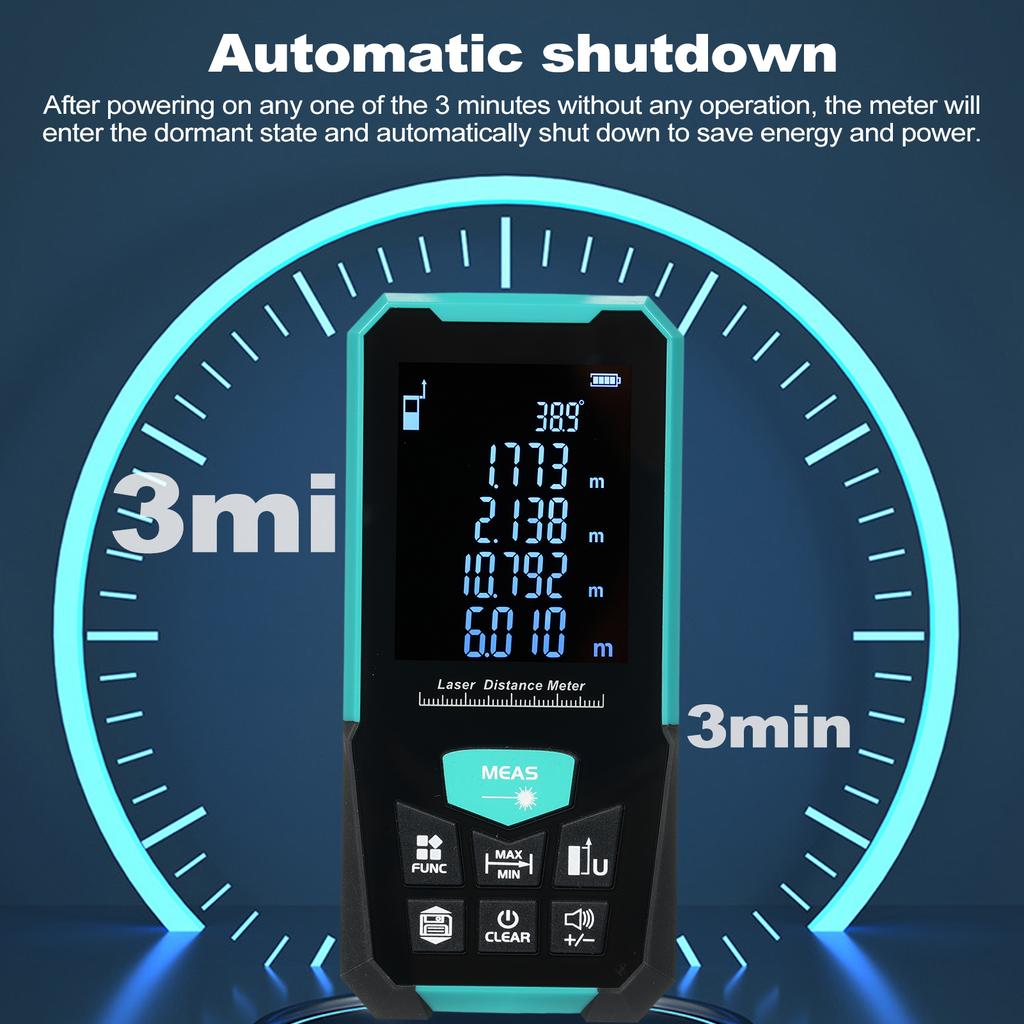 Профессиональный лазерный дальномер 120 м393 фута лазерная рулетка дальномер с одним непрерывным