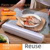 Adjustable Suction Cup Cling Film Cutter & Storage Divider for Kitchen
