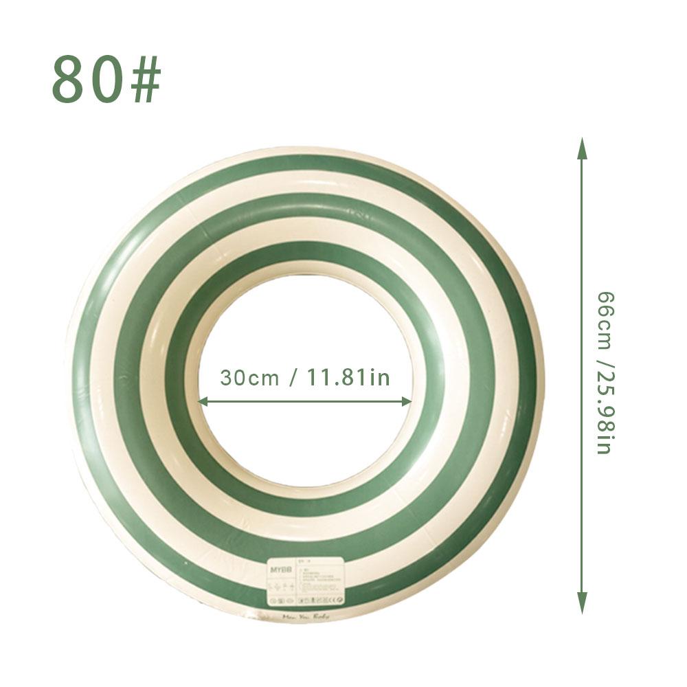 1 шт. Зеленый полосатый плавательный обруч подмышечный обруч надувной плавающий обруч ПВХ утолщенный плавательный обруч, подходит для бассейна пляжа