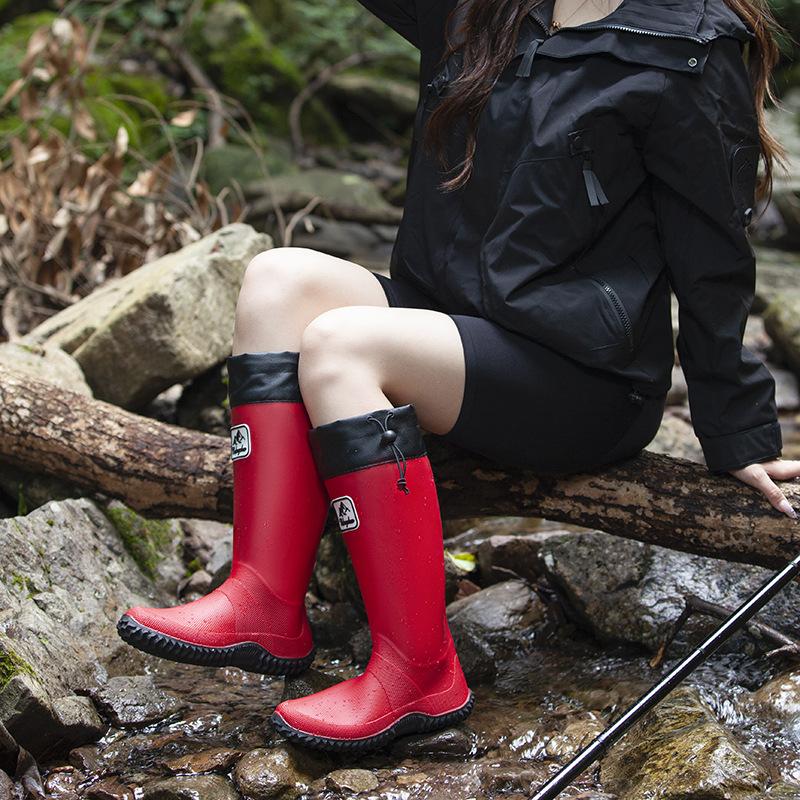 Пешие прогулки на свежем воздухе Приключения Высокие резиновые сапоги Пешие прогулки Водонепроницаемые длинные резиновые сапоги Кемпинговые водные сапоги Водные сапоги для поездок на работу